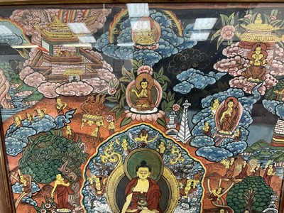 Lot 144 - Tibetan thanka painted with deities