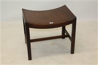 Lot 1481 - George III mahogany window seat with bowed...