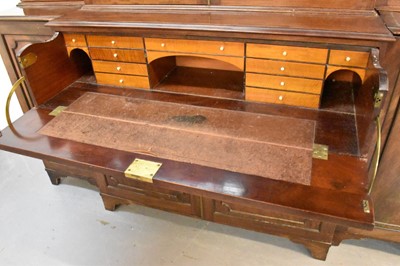 Lot 1407 - Large 19th century mahogany breakfront bookcase