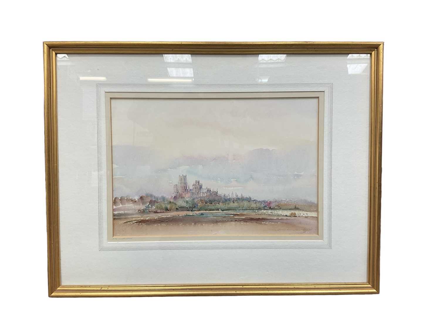 Lot 173 - Ian Armour-Chelu, watercolour, Chickens, and another of Ely cathedral