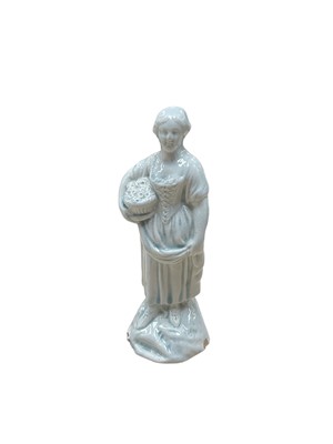 Lot 64 - Pearlware figure of a young girl, in the white, circa 1790