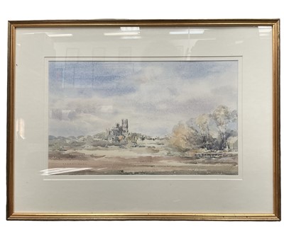 Lot 172 - Peter Ford watercolour, Ely cathedral