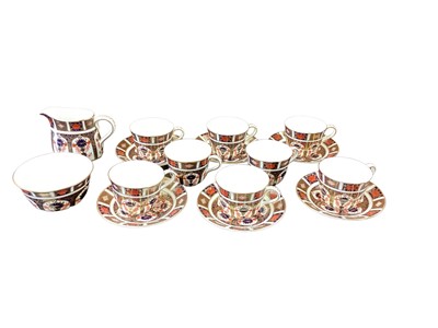 Lot 1113 - Royal Crown Derby Old Imari pattern 1128 tea set, including eight cups, six saucers, milk jug and sugar bowl