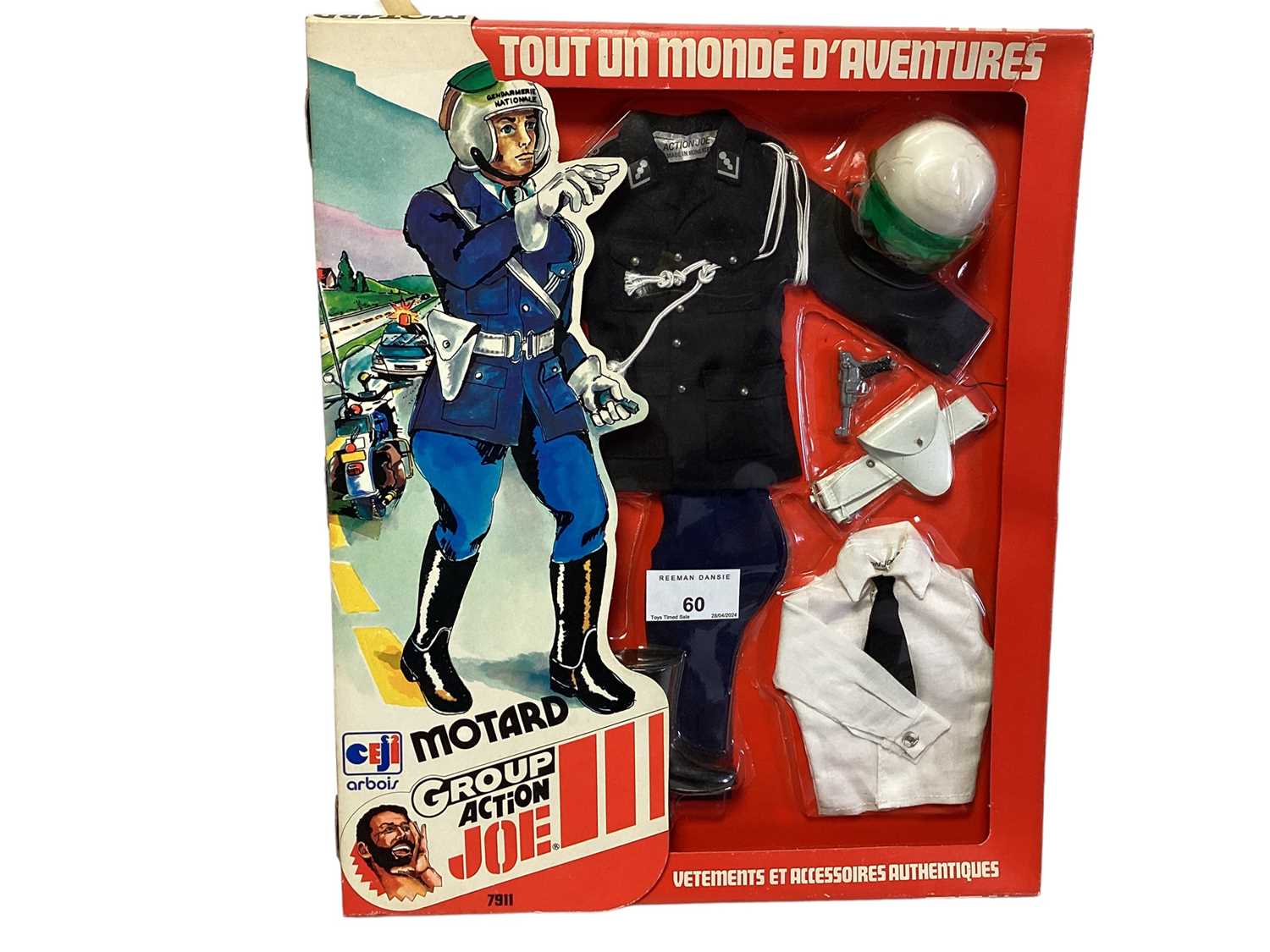 Lot 60 - CEJI Arbois French Version Hasbro Group Action Joe Motard 12" action figure outfit, Boxed No.7911 (1)