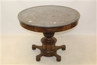 Lot 1491 - 19th century Continental marble-topped...