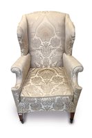 Lot 1492 - Early 20th century wing armchair with fine...