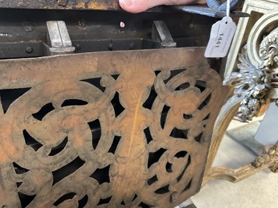 Lot 1441 - 17th century German iron Armada chest with intricate locking system, key marked S. Morden