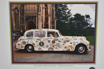Lot 1121 - Richard Drew, known as Zacron (British, 1943-2012) archival fine art print - The Zacron Zeppelin limousine, signed and numbered 1/200, 67 x 52cm glazed frame