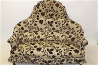 Lot 1493 - Victorian bowed back two seater sofa, finely...
