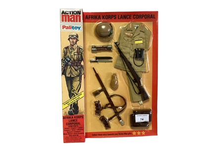 Lot 74 - Palitoy Action Man (1981-1984) Afrika Korps Lance Corporal Uniform, in locker box packaging No.34331 (1)