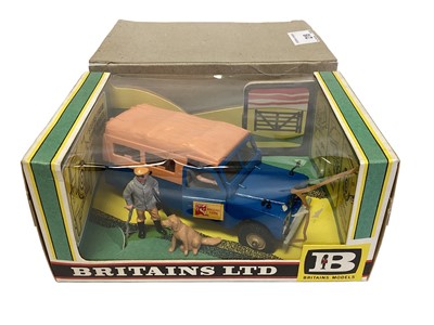 Lot 218 - Britains diecast Farm Land Rover, in window box with sleeve No.9576 (1)