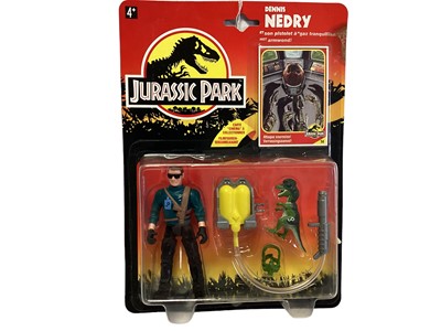 Lot 153 - Kenner (c1993) Jurassic Park action figure Dennis Nedry, on card with bubblepack No.61025 (1)