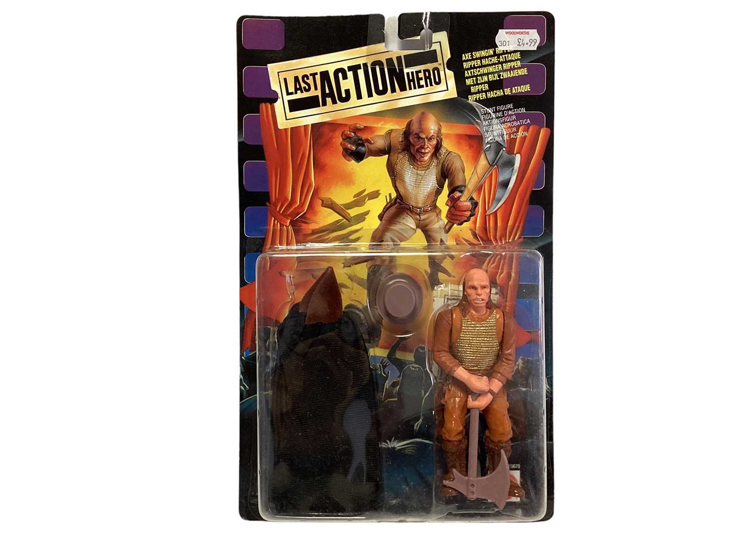 Lot 161 - Mattel (c1993) Last Action Hero Stunt Figure Axe Swinging Ripper, on card with bubblepack No.10670 (1)
