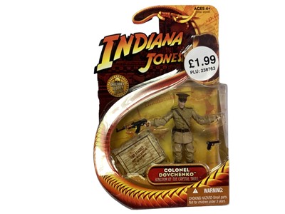 Lot 165 - Hasbro Lucas Films (c2008) Indiana Jones action figures including Indiana Jones, Ucha Warrior, Colonel Dovchenko, German & Russian Soldiers, boxed (5)