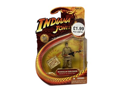 Lot 165 - Hasbro Lucas Films (c2008) Indiana Jones action figures including Indiana Jones, Ucha Warrior, Colonel Dovchenko, German & Russian Soldiers, boxed (5)