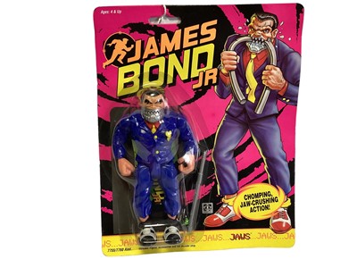 Lot 171 - Hasbro (c1991) James Bond JR action figures including James Bond JR No.7751 & Jaws No.7755, both on card with bubblepack (2)