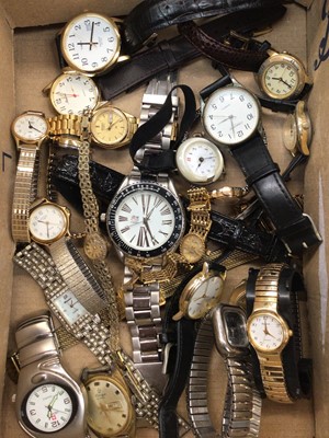 Lot 1028 - Group of various wristwatches including Timex, Accurist, Rotary, Seiko etc