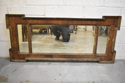 Lot 1480 - George I style walnut and gilt decorated landscape wall mirror