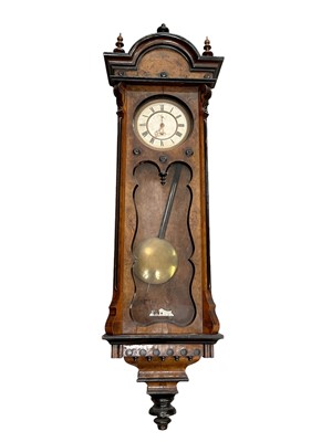 Lot 684 - Antique Vienna regulator walnut cased wall clock