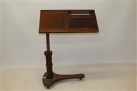 Lot 1504 - Victorian patent mahogany reading table, by J....