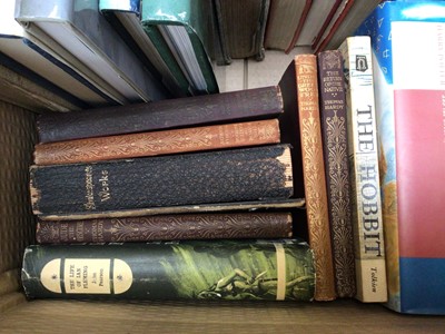 Lot 325 - Box of antique and later books including Shakespeare, Thomas Hardy, The Life of Ian Fleming by John Pearson and a first edition copy of Harry Potter and the Order of the Phoenix