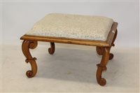 Lot 1508 - 17th century-style Continental walnut stool...