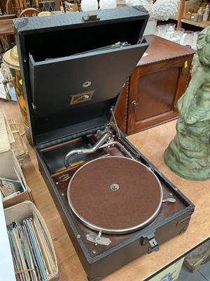 Lot 491 - His Master's Voice portable record player