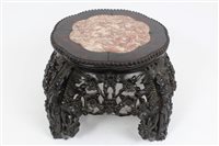 Lot 1514 - 19th century Chinese carved hardwood and...