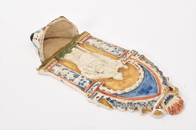 Lot 230 - Prattware plaque and two other piece