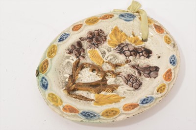 Lot 230 - Prattware plaque and two other piece