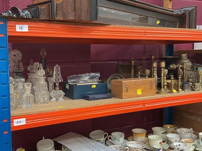 Lot 685 - Collection of scent bottles, brassware and sundries