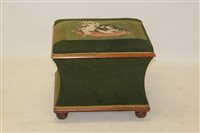 Lot 1517 - Victorian embroidery upholstered ottoman of...