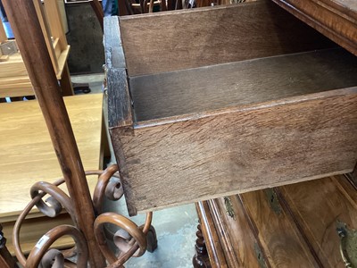 Lot 1421 - Early 18th century walnut feather banded chest on stand