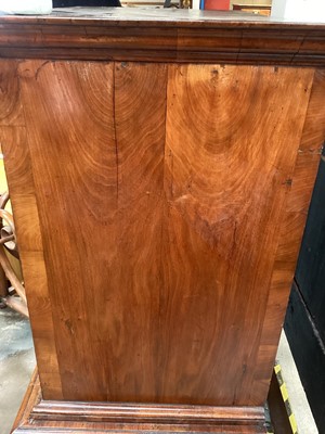 Lot 1421 - Early 18th century walnut feather banded chest on stand