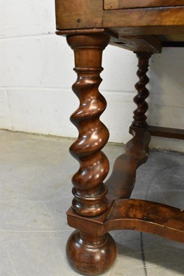 Lot 1421 - Early 18th century walnut feather banded chest on stand