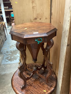 Lot 1352 - 19th century rosewood work table