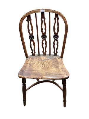 Lot 1429 - Elm and yew country chair