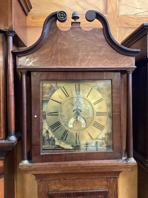 Lot 1437 - 19th century 30hour longcase clock in oak case