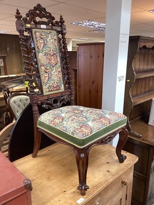 Lot 1356 - Victorian rosewood high back nursing chair