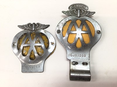 Lot 365 - Jersey AA badge and another AA badge (2)