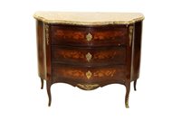 Lot 1530 - 19th century Continental mahogany, marquetry...