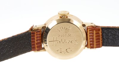 Lot 635 - 1960s ladies Rolex Precision 9ct gold wristwatch, London 1965, in original Rolex green leather box