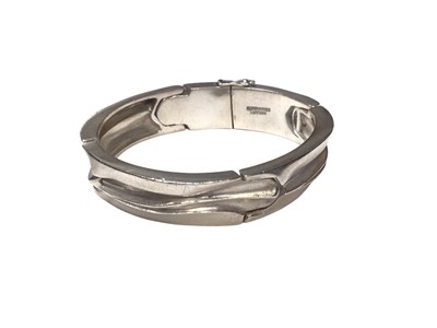 Lot 63 - Bjorn Weckstrom for Lapponia of Finland, modernist silver bracelet