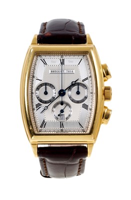 Lot 642 - Fine Gentlemen’s 18ct gold ‘Breguet Heritage Chronograph wristwatch  in box with papers