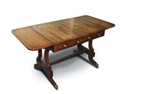 Lot 1537 - Good Regency rosewood and brass-lined sofa...