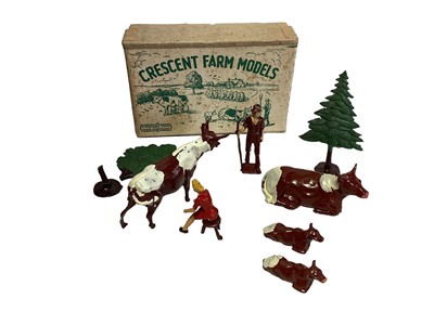 Lot 243 - Crescent Toys Crescent Farm diecast models Milking Time, box No.1219 & one other box (2)