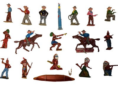 Lot 244 - Crescent Toys diecast Cowboys & Indians Set, boxed (lid poor & base slight damage) (1)