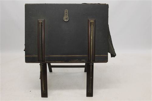 Lot 1539 - 19th century mahogany portfolio stand with...