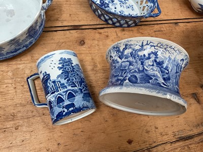 Lot 13 - Group of 19th century blue and white transfer printed china