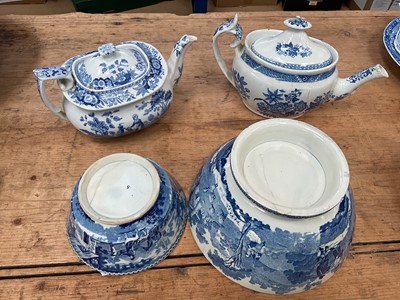 Lot 14 - Group of 19th century blue and white transfer printed china